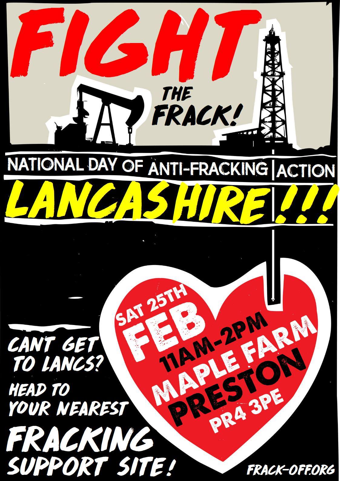 CALL-OUT: Don’t Frack Lancashire – National Rally 25th Feb